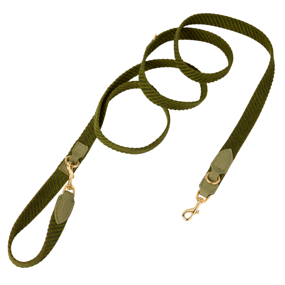 Serrana 3x Adjustable Dog Leash - Moss