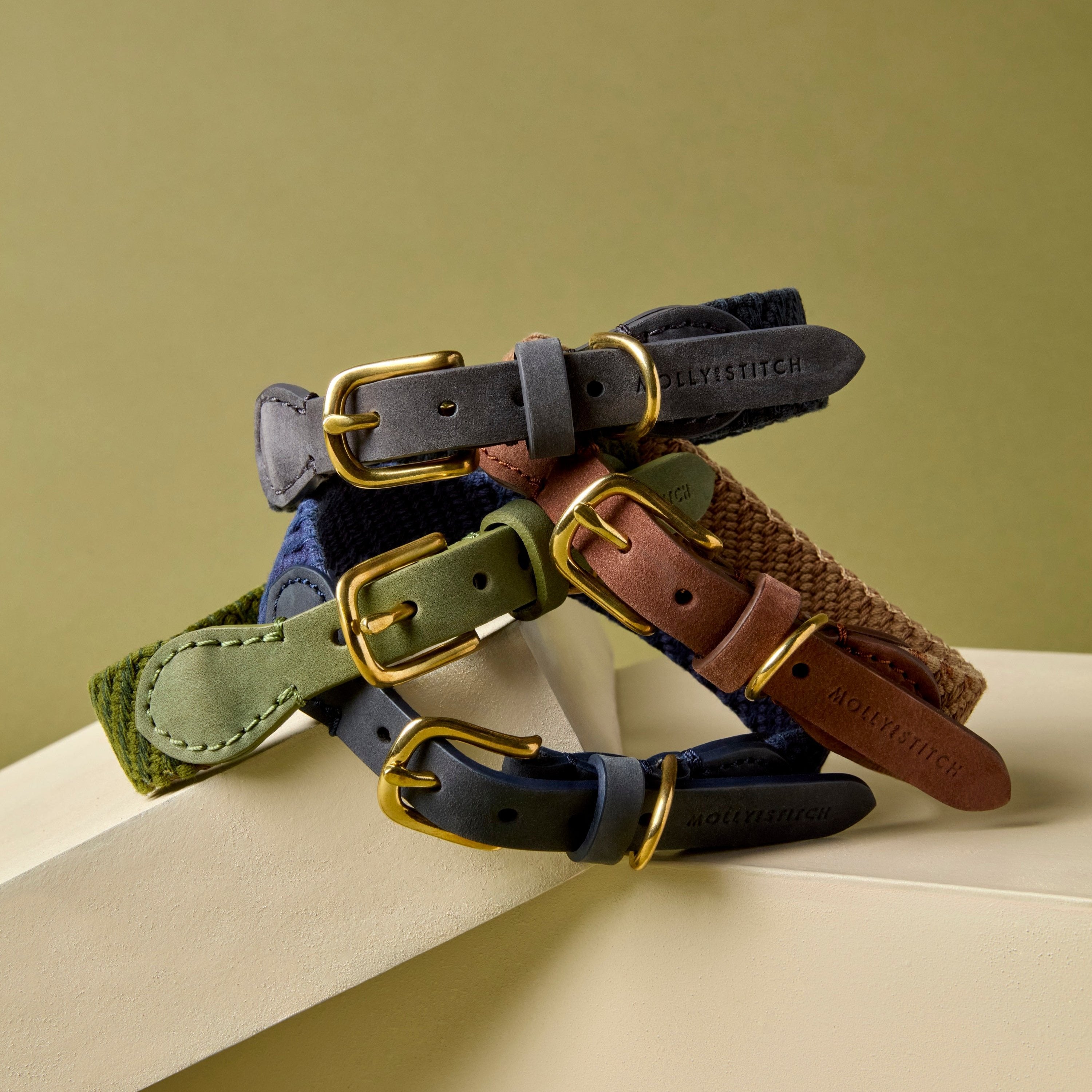 Serrana Dog Collar - Moss