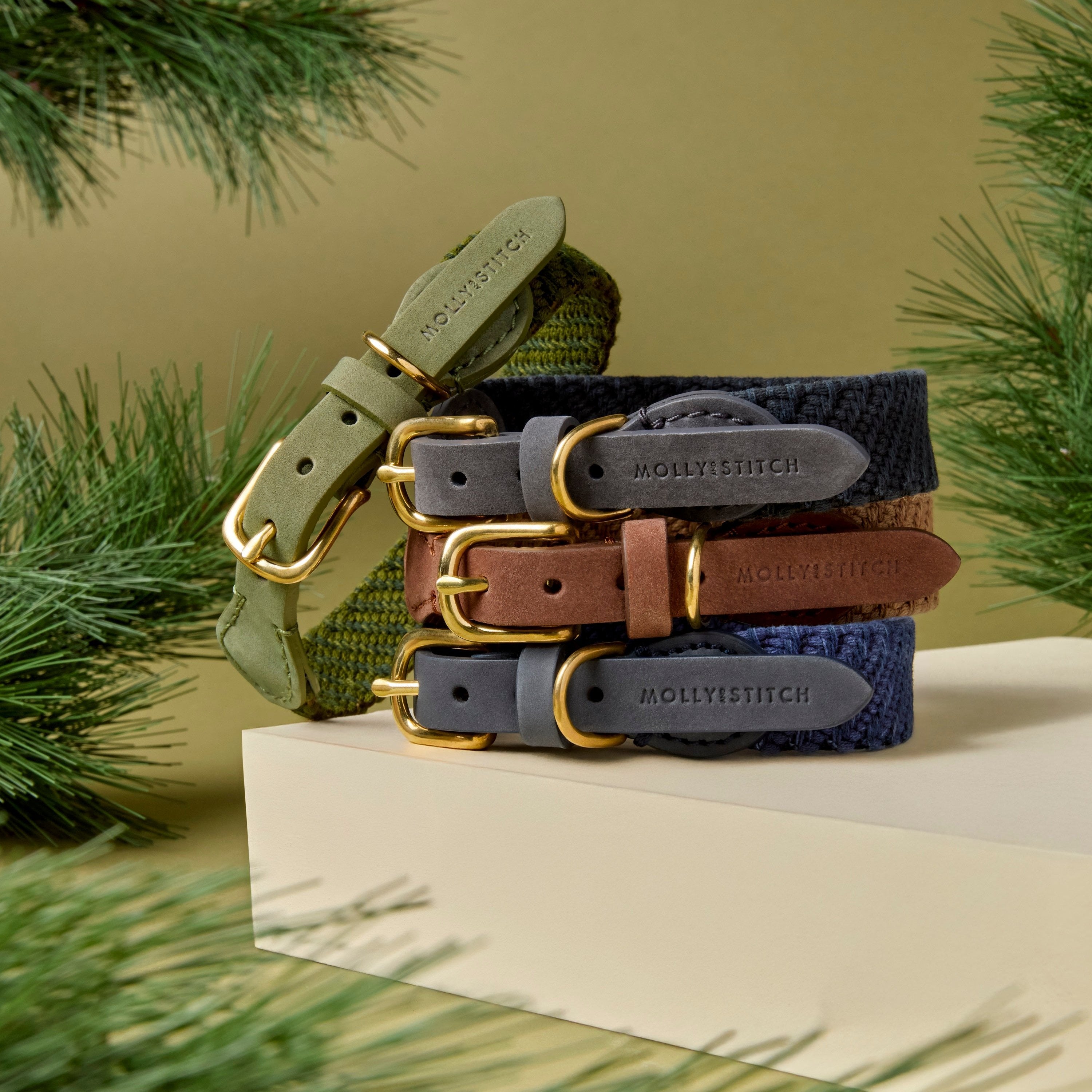 Serrana Dog Collar - Moss