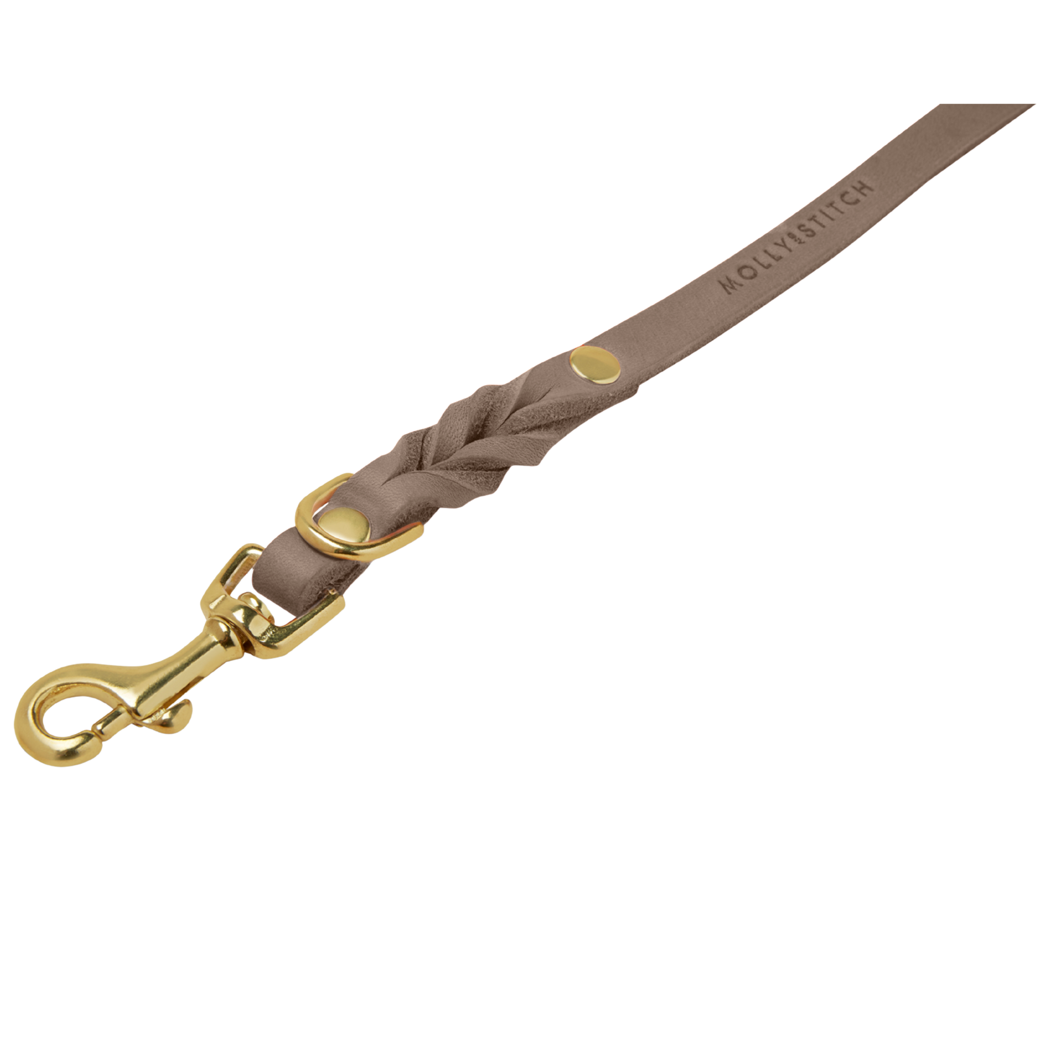 Butter Leather 3x Adjustable Dog Leash - Taupe