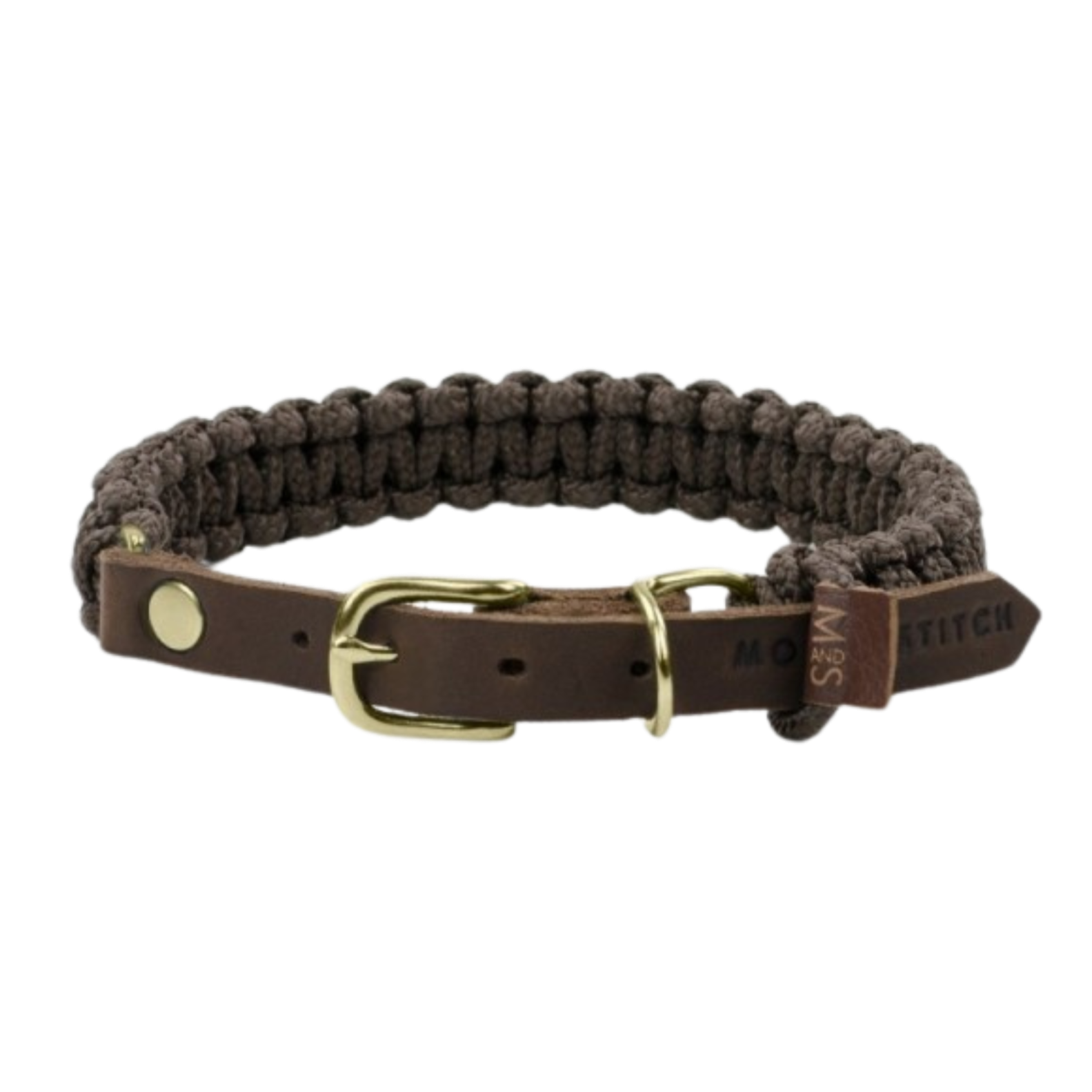 Touch of Leather Dog Collar - Chocolate
