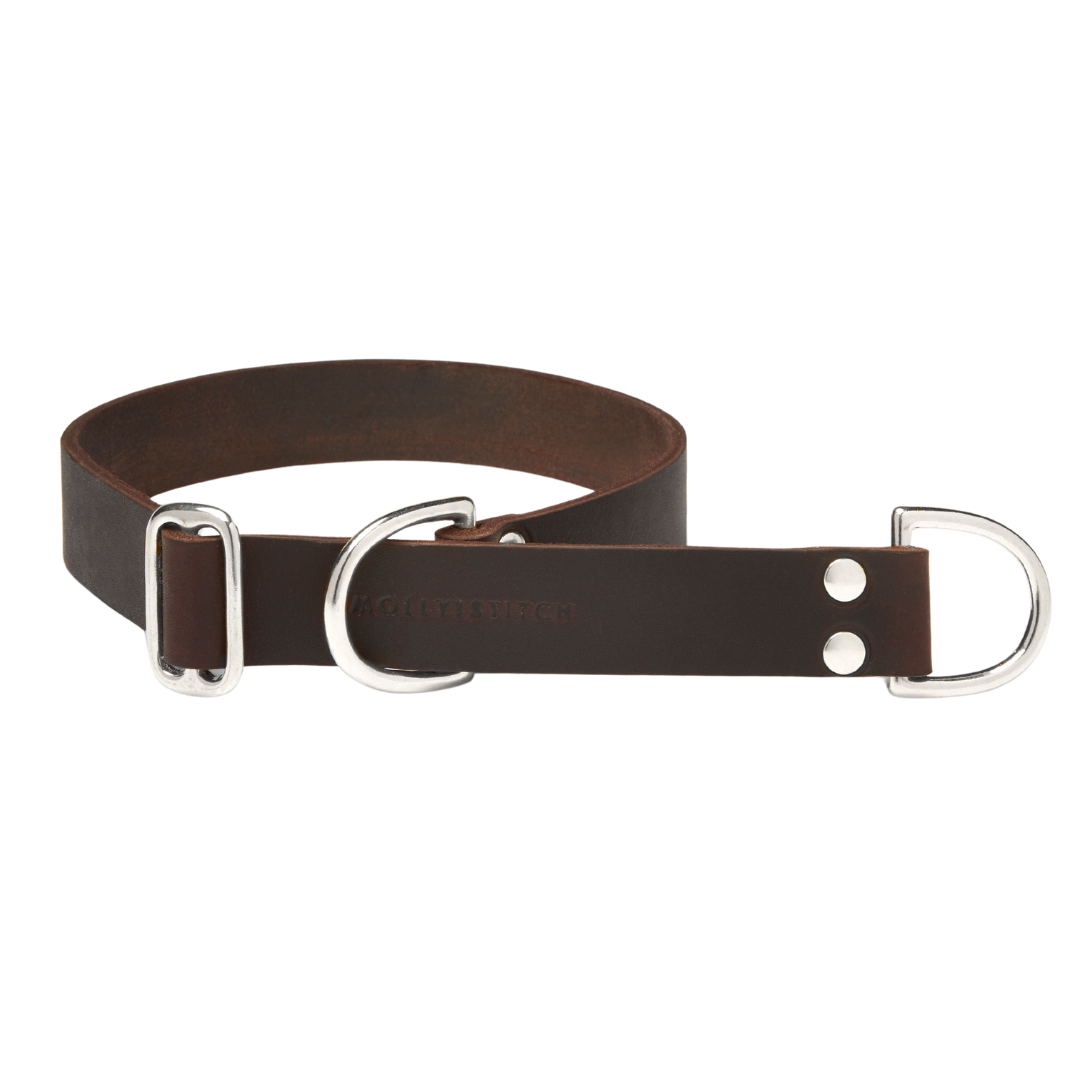 Butter Leather Retriever Dog Collar - Classic Brown