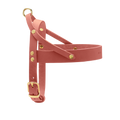 Butter Leather Dog Harness - Coral