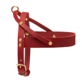 Butter Leather Dog Harness - Chili Red