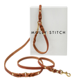 Butter Leather 3x Adjustable Dog Leash - Sahara Cognac