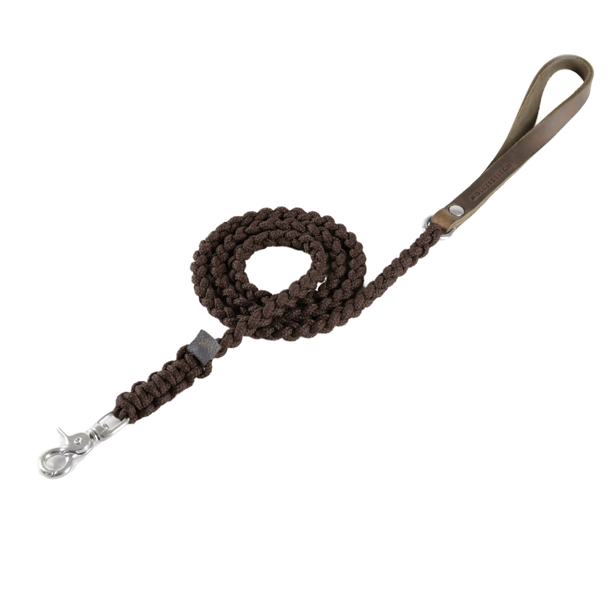 Touch of Leather Dog Leash - Chocolate