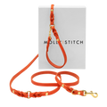 Butter Leather 3x Adjustable Dog Leash - Mango