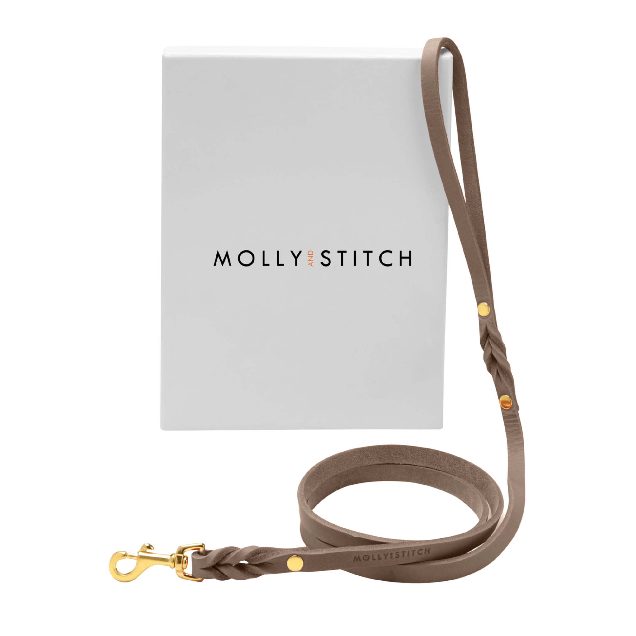 Butter Leather City Dog Leash - Taupe