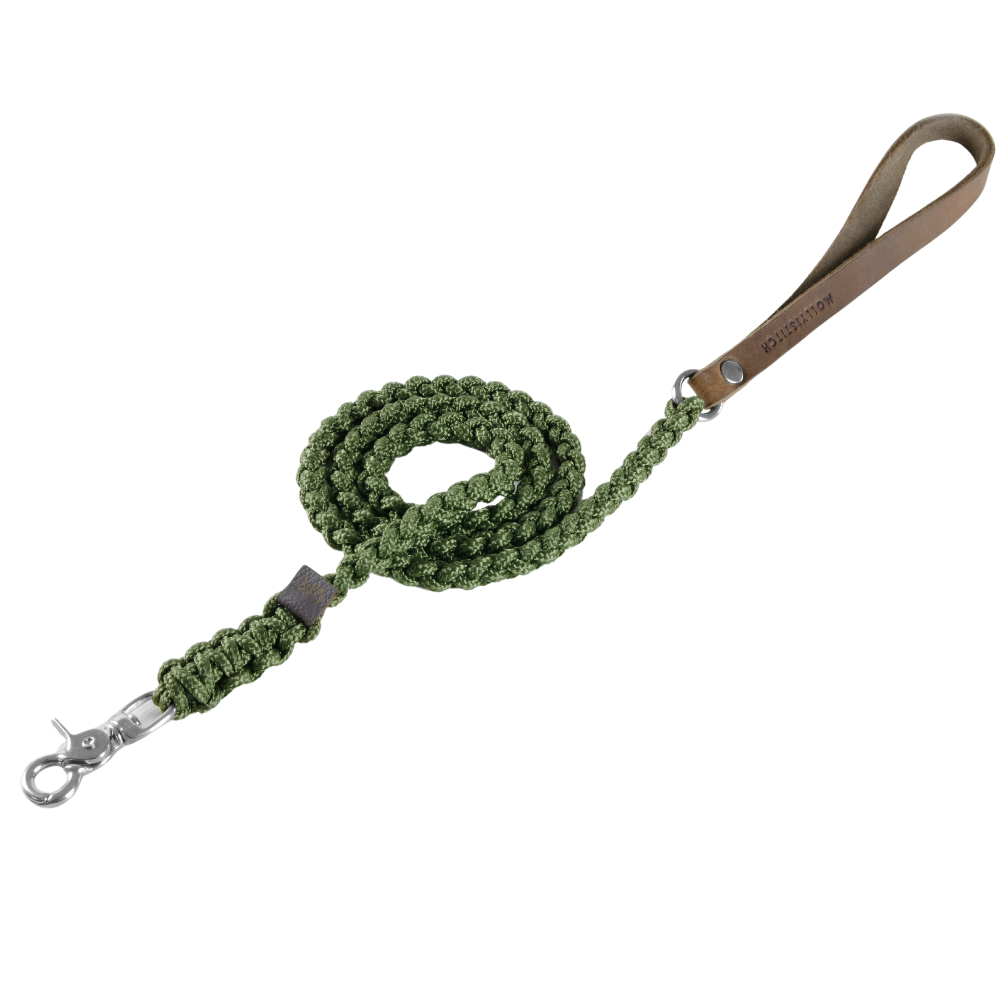 Touch of Leather Dog Leash - Military