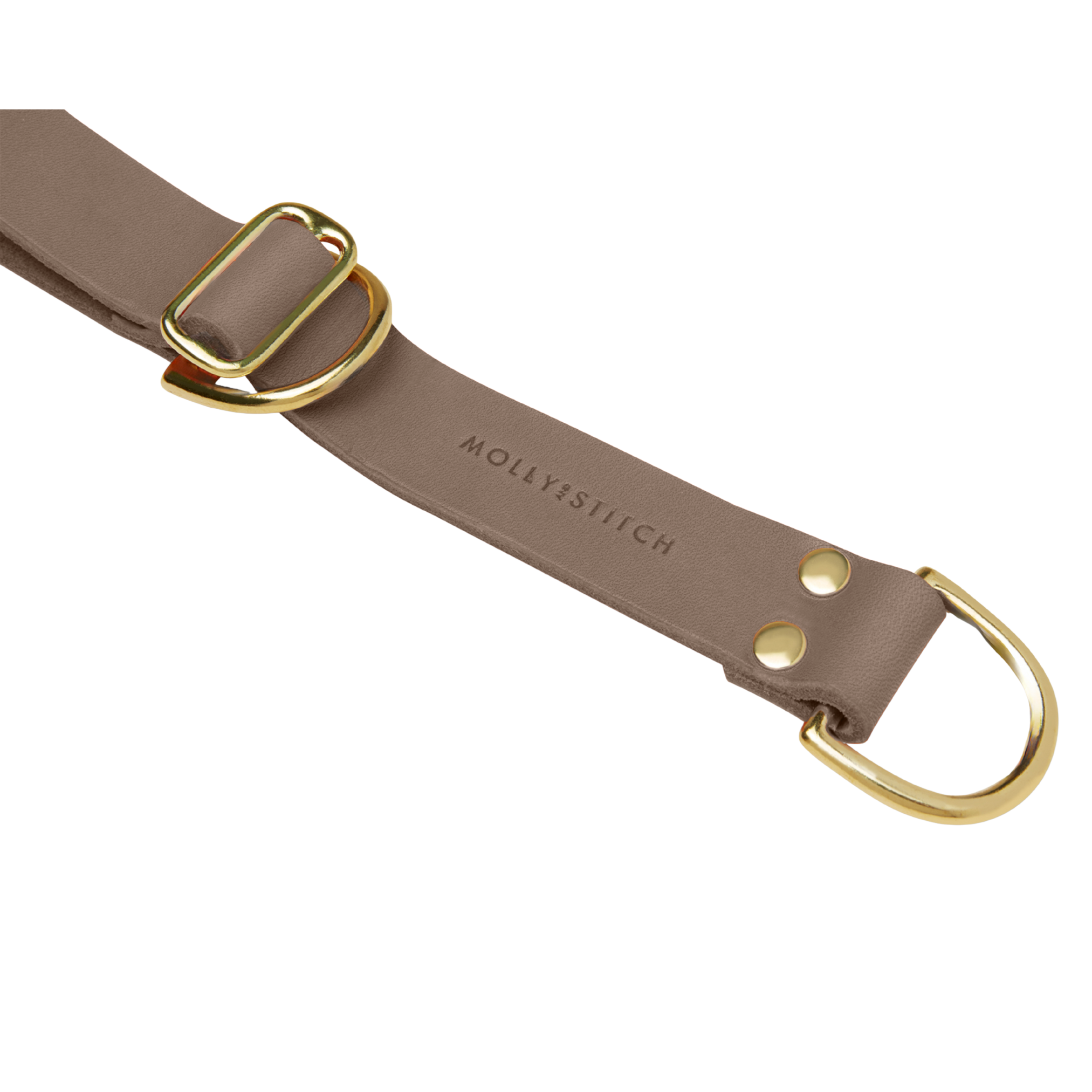 Butter Leather Retriever Dog Collar - Taupe