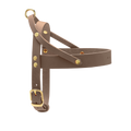 Butter Leather Dog Harness - Taupe