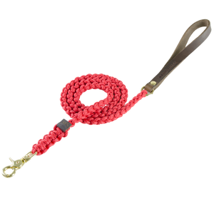 Touch of Leather Dog Leash - Lipstick
