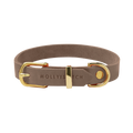Butter Leather Dog Collar - Taupe