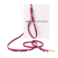 Butter Leather 3x Adjustable Dog Leash - Flamingo
