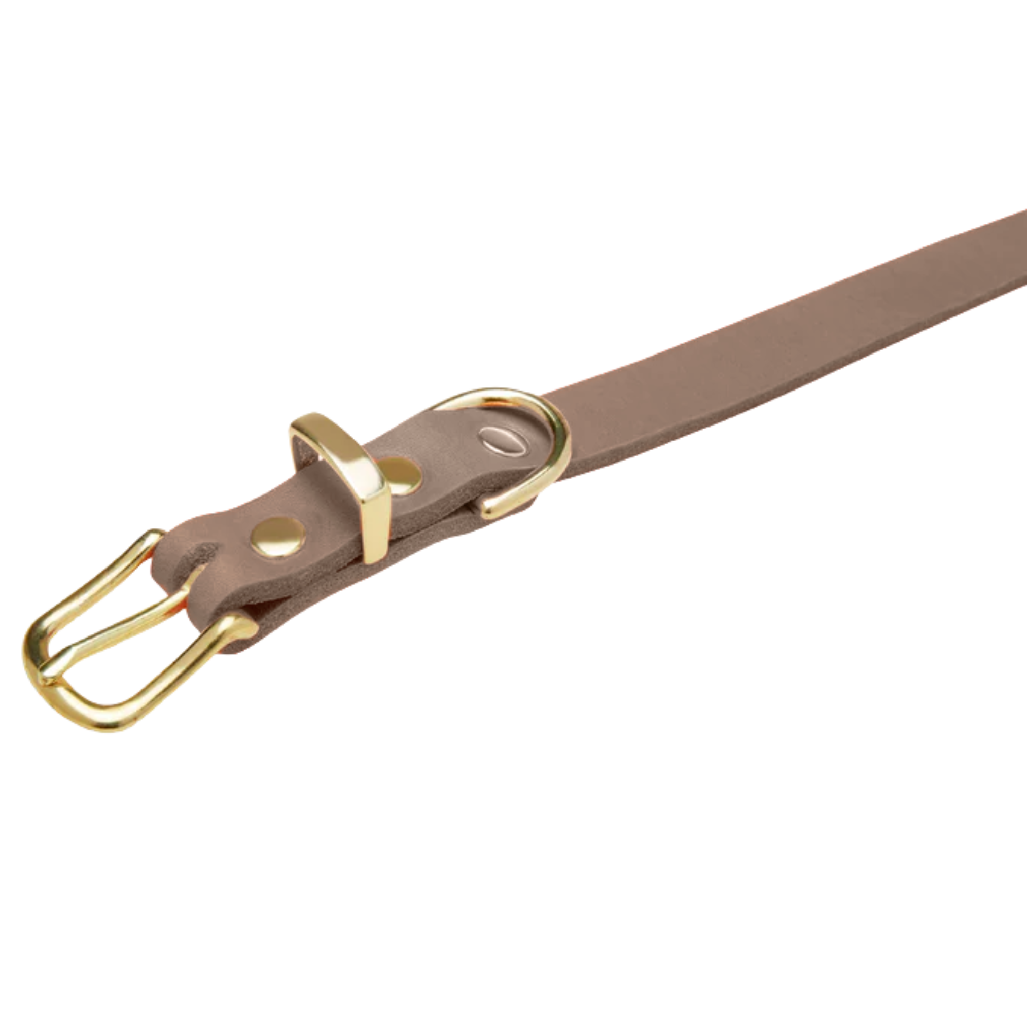 Butter Leather Dog Collar - Taupe