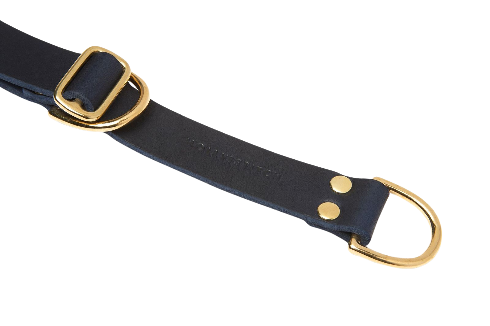 Butter Leather Retriever Dog Collar - Navy Blue