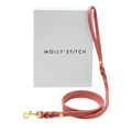 Butter Leather City Dog Leash - Coral