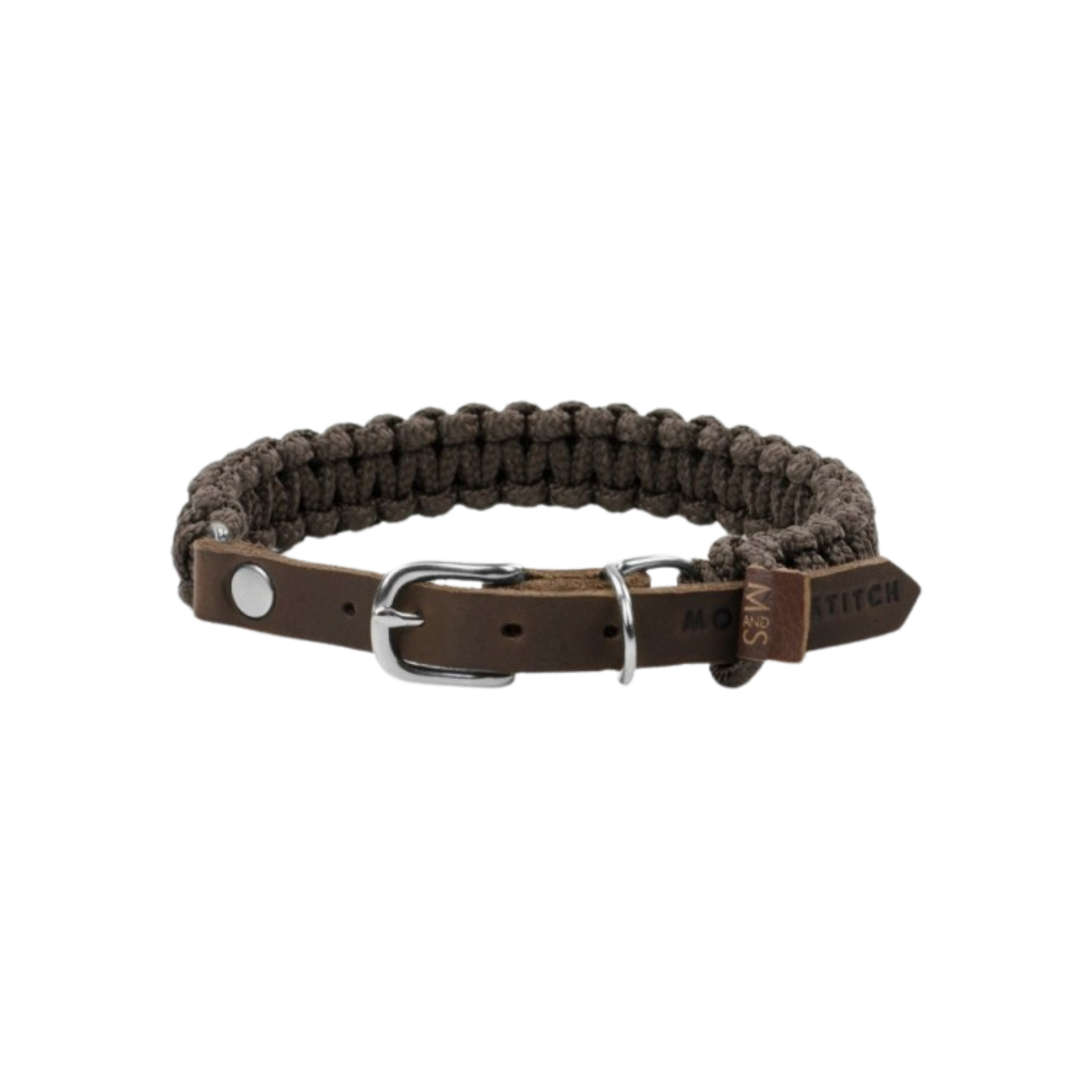 Touch of Leather Dog Collar - Chocolate