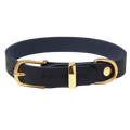 Butter Leather Dog Collar - Navy Blue
