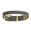 Butter Leather Dog Collar - Timeless Grey