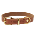 Butter Leather Dog Collar - Sahara Cognac