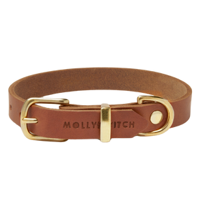 Butter Leather Dog Collar - Sahara Cognac