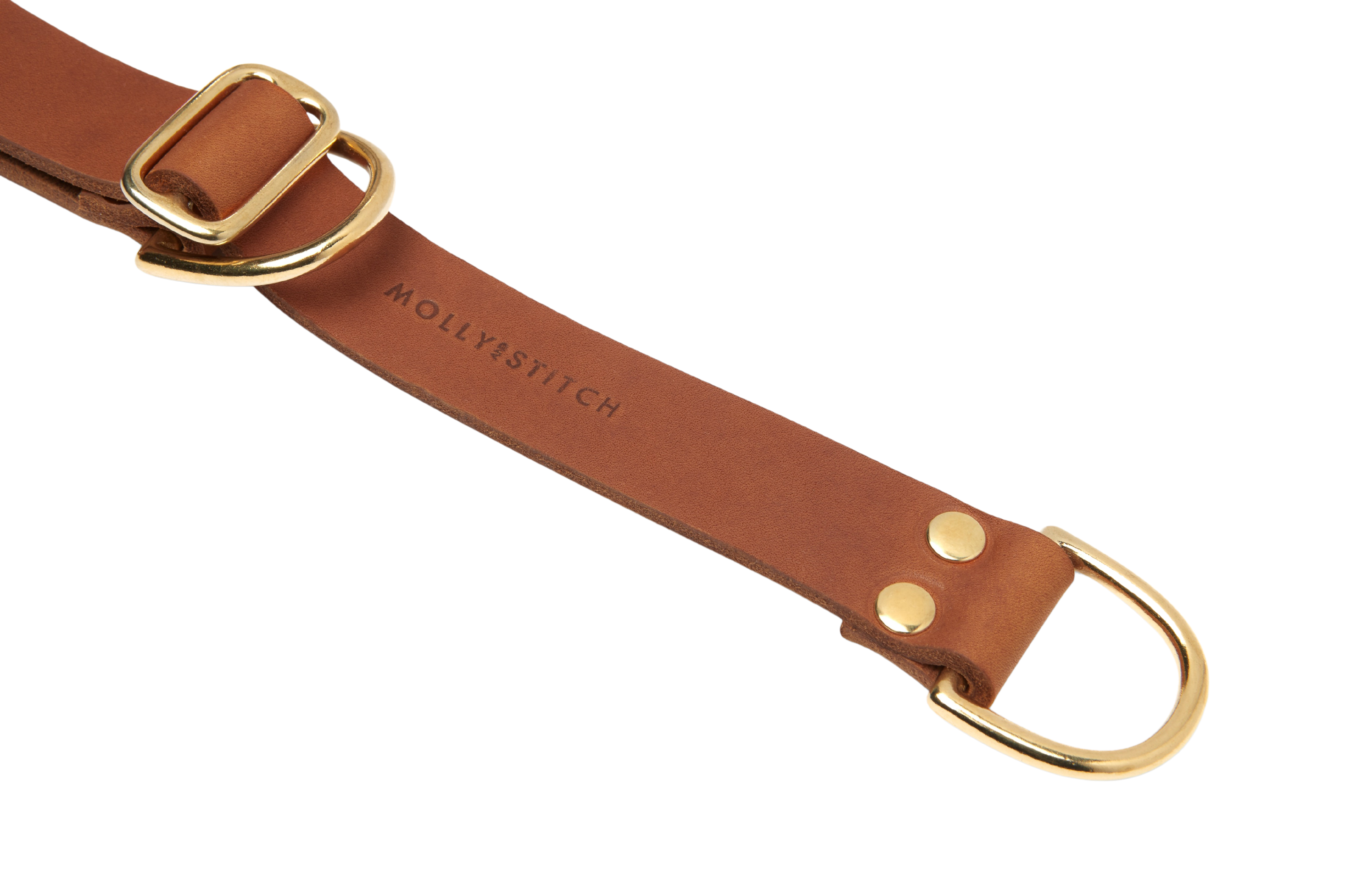 Butter Leather Retriever Dog Collar - Sahara Cognac