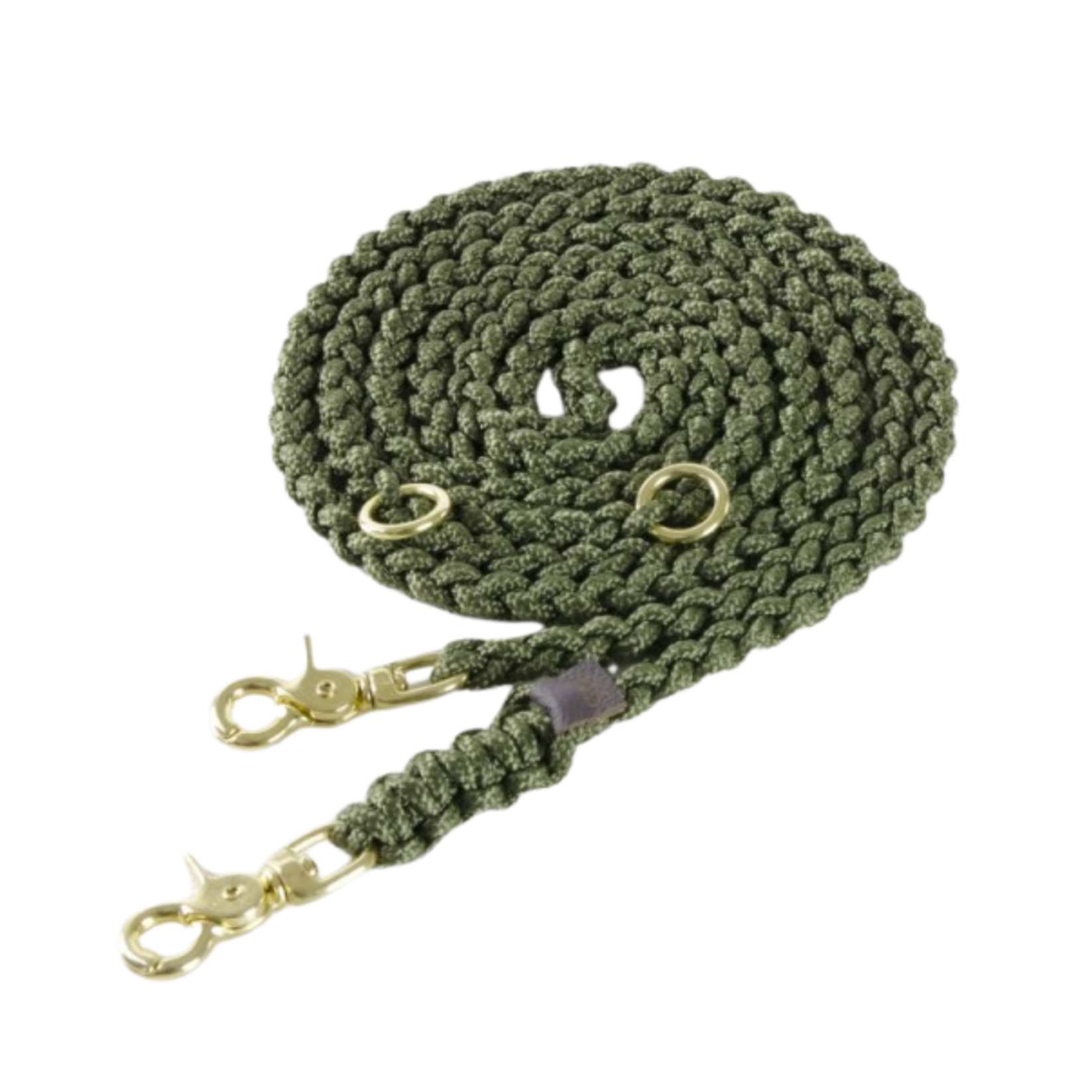 Luxurious leather leash with solid brass and steel clasps, adjustable handle, and hand-braided design
