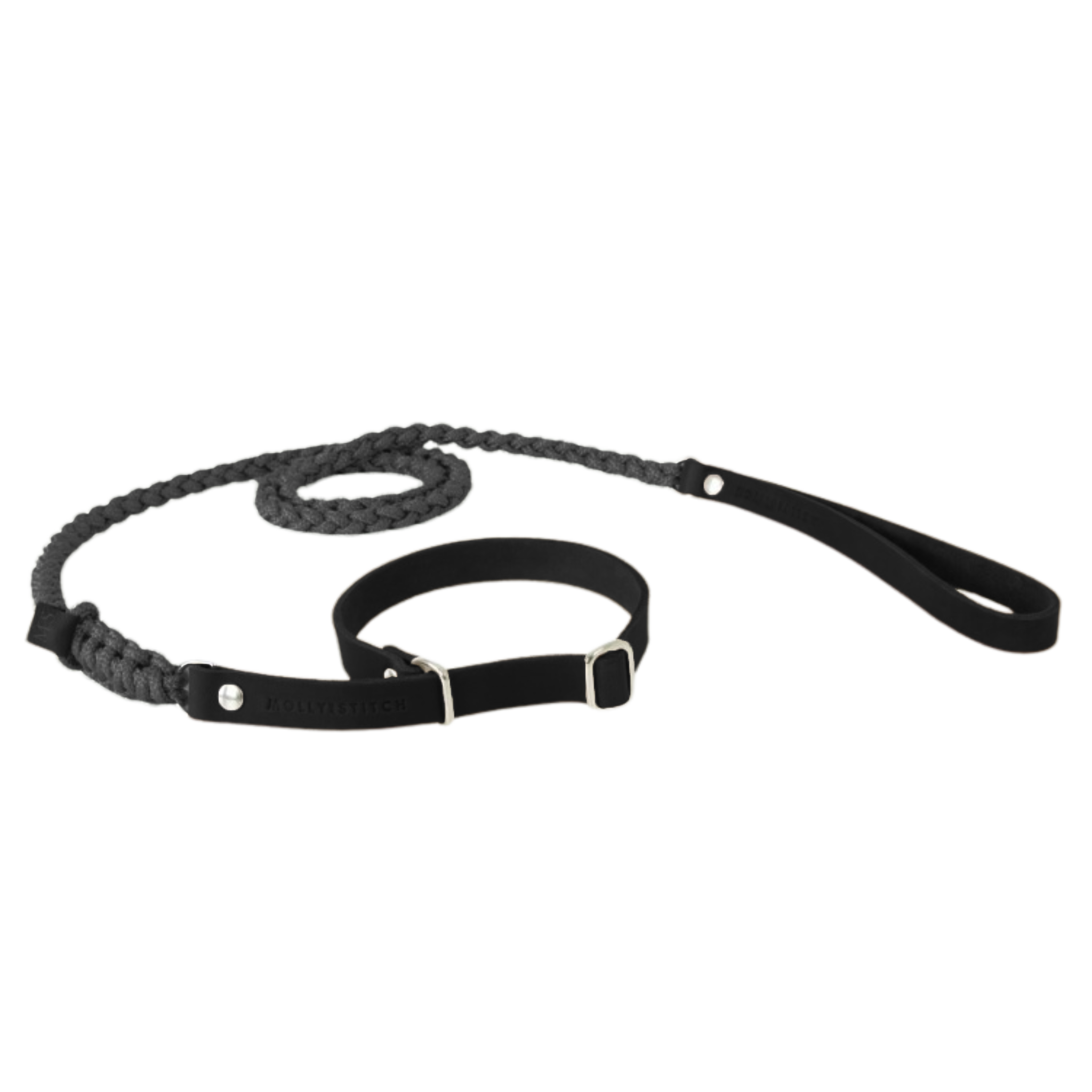 Touch of Leather Retriever Dog Leash - Nero