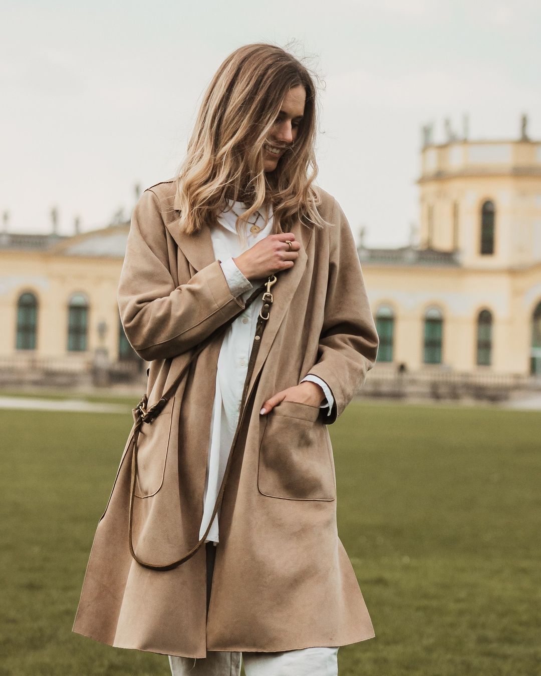 Luxurious Classic Brown leather leash with solid brass/silver clasp hardware and elegant braided detailing